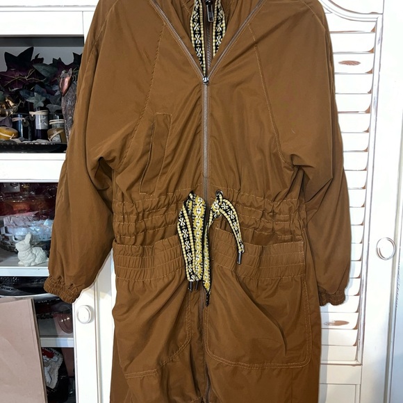 Free People Double Zipper 3/4 Length Jacket Sz S - Picture 2 of 14